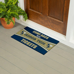 28" x 16" PVC Trapper Mat, Come Back with Tickets, Georgia Tech