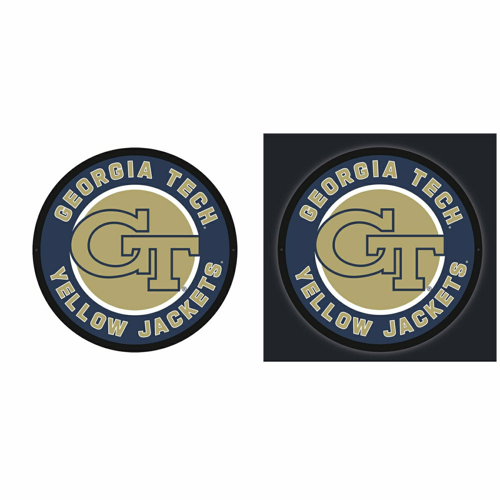 LED Wall Decor, Round, Georgia Tech