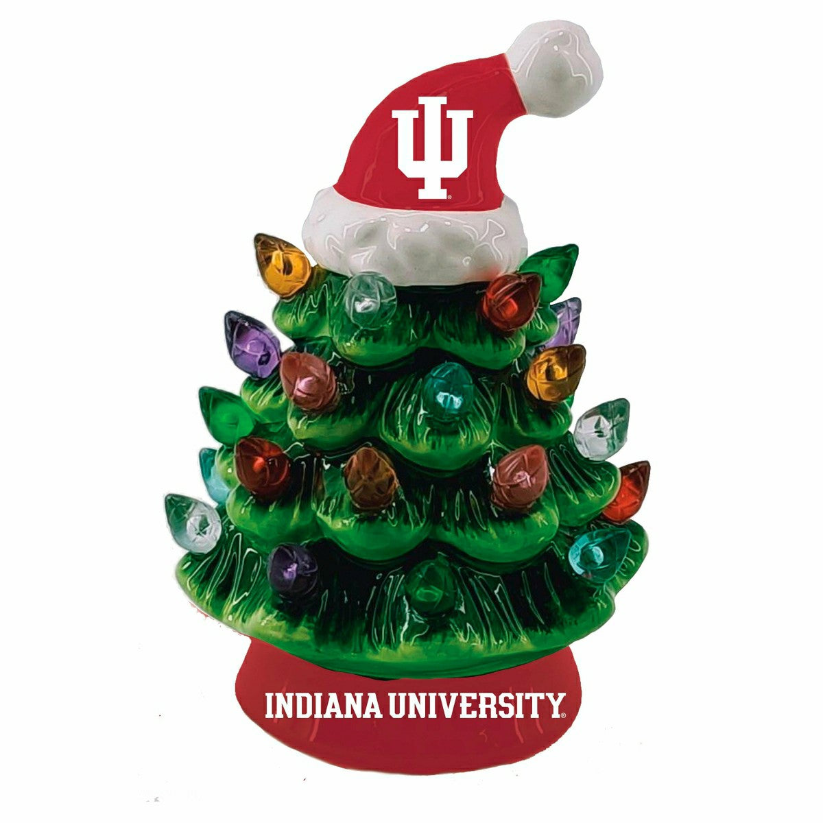 4" Mini LED Tabletop Christmas Tree, Set of 2, Indiana University