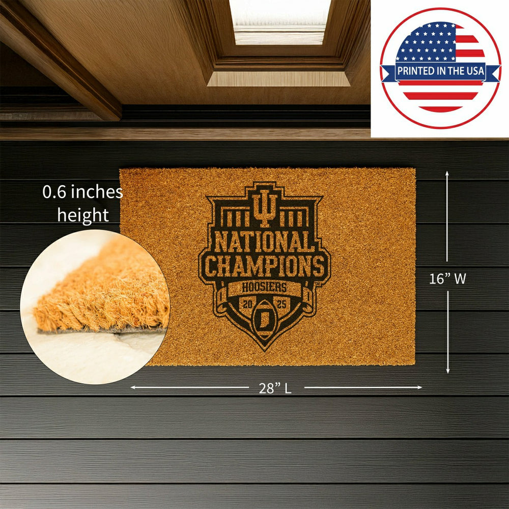 Indiana University, Div 1 Champs, Coir Mat, One Color