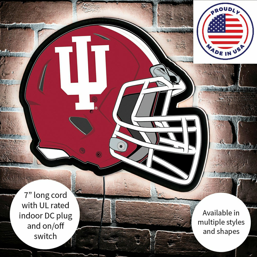 LED Wall Decor, College Football Helmet, Indiana University
