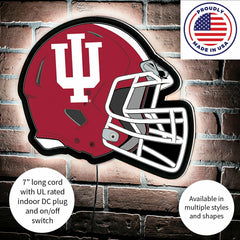 LED Wall Decor, College Football Helmet, Indiana University