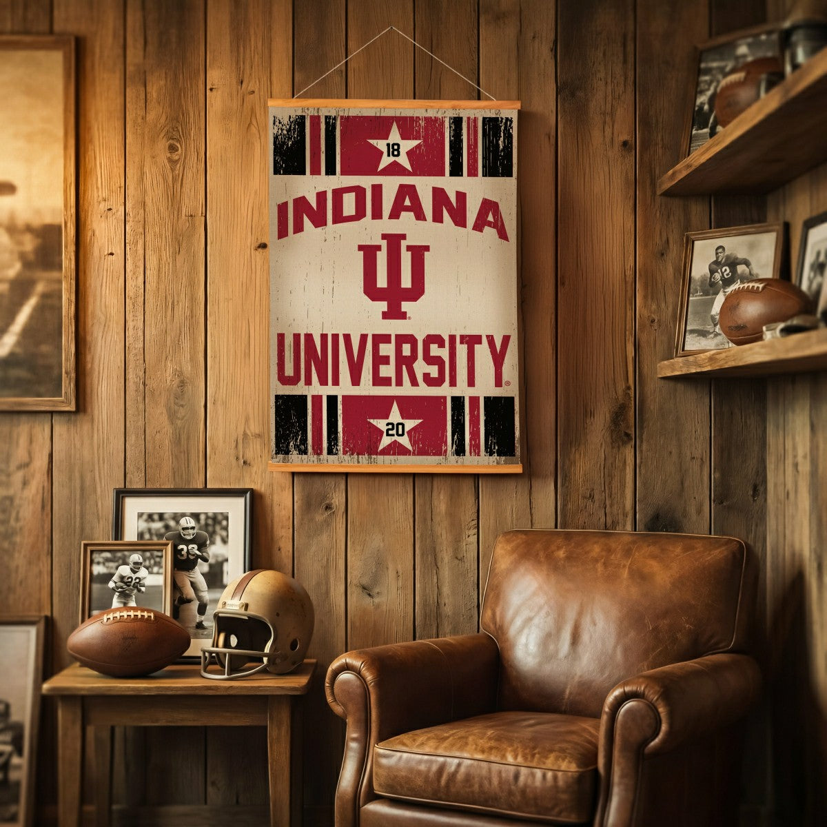 Indiana University, Canvas Wall Tapestry, Medium, 36x24