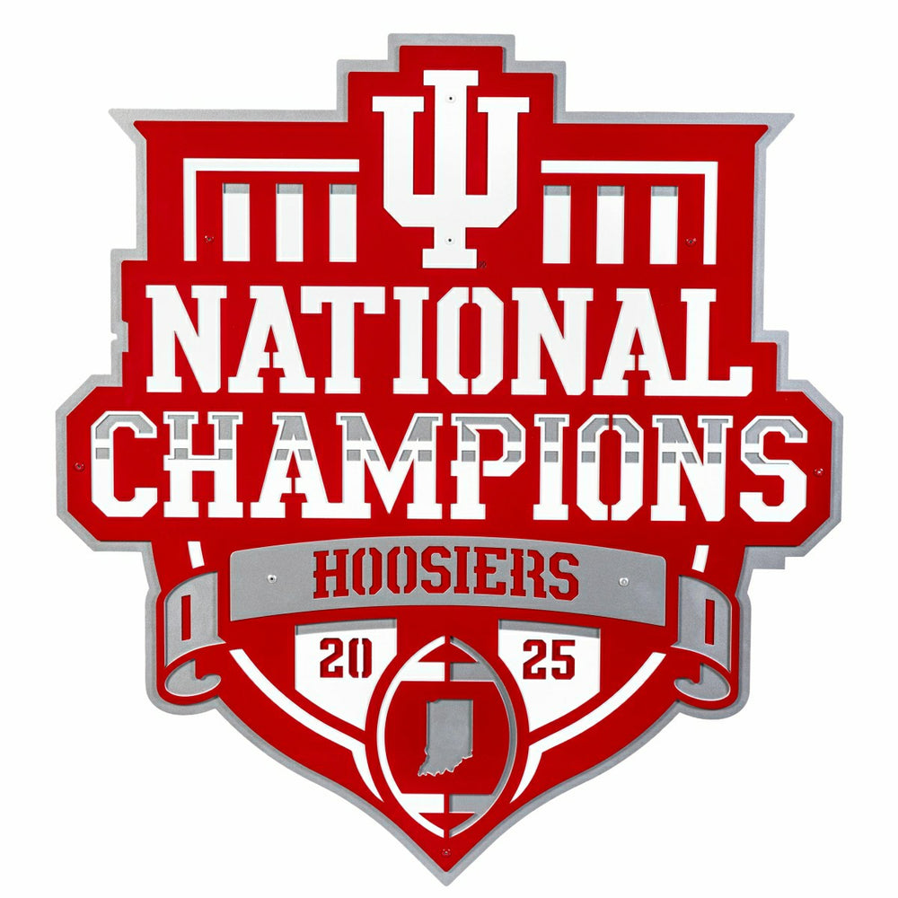 Indiana University, Div 1 Champs, Layered Metal Wall Art