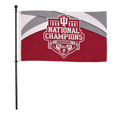 Indiana University, Div 1 Champs, Single Sided Flag w/ 2 Grommets, 3'x