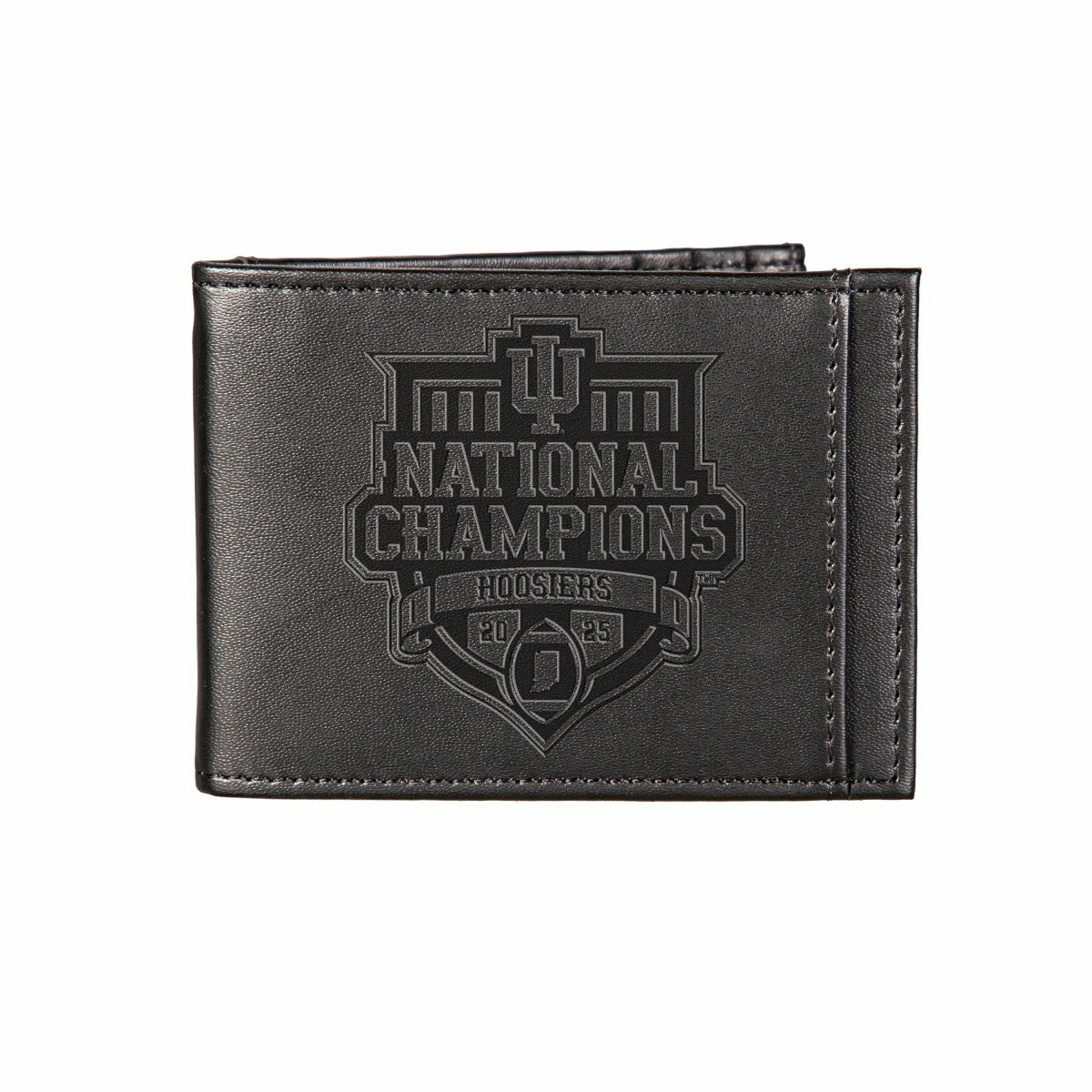 Indiana University, Div 1 Champs, Front Pocket Wallet, Black