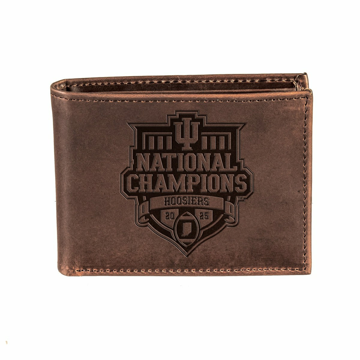 Indiana University, Div 1 Champs, Wallet, Bi-fold, Brown