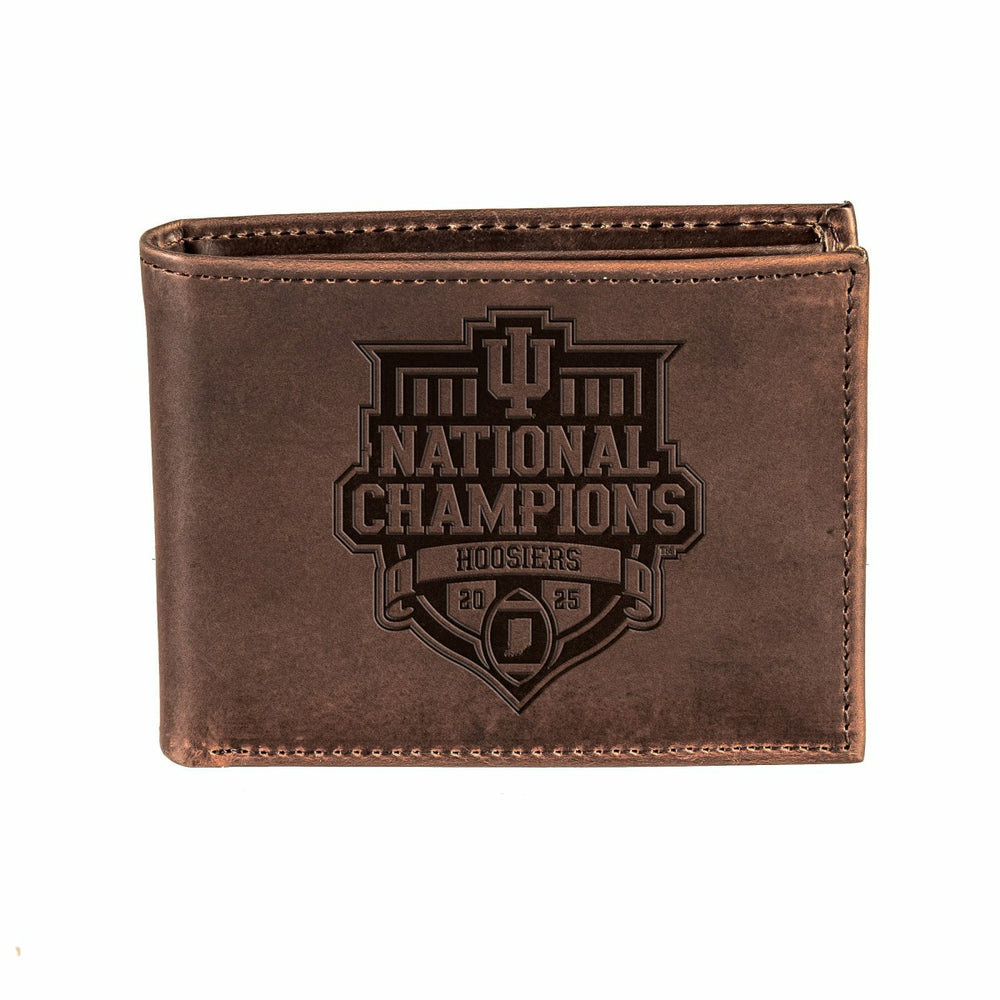 Indiana University, Div 1 Champs, Wallet, Bi-fold, Brown