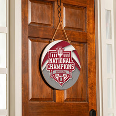Indiana University, Div 1 Champs, Round Door Decor with Hanging Rope,
