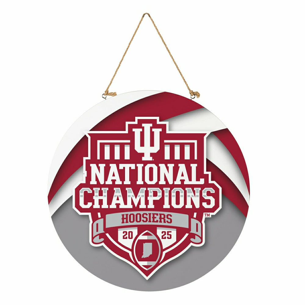 Indiana University, Div 1 Champs, Round Door Decor with Hanging Rope,