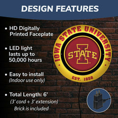 Iowa State University, Metal Lite, Round