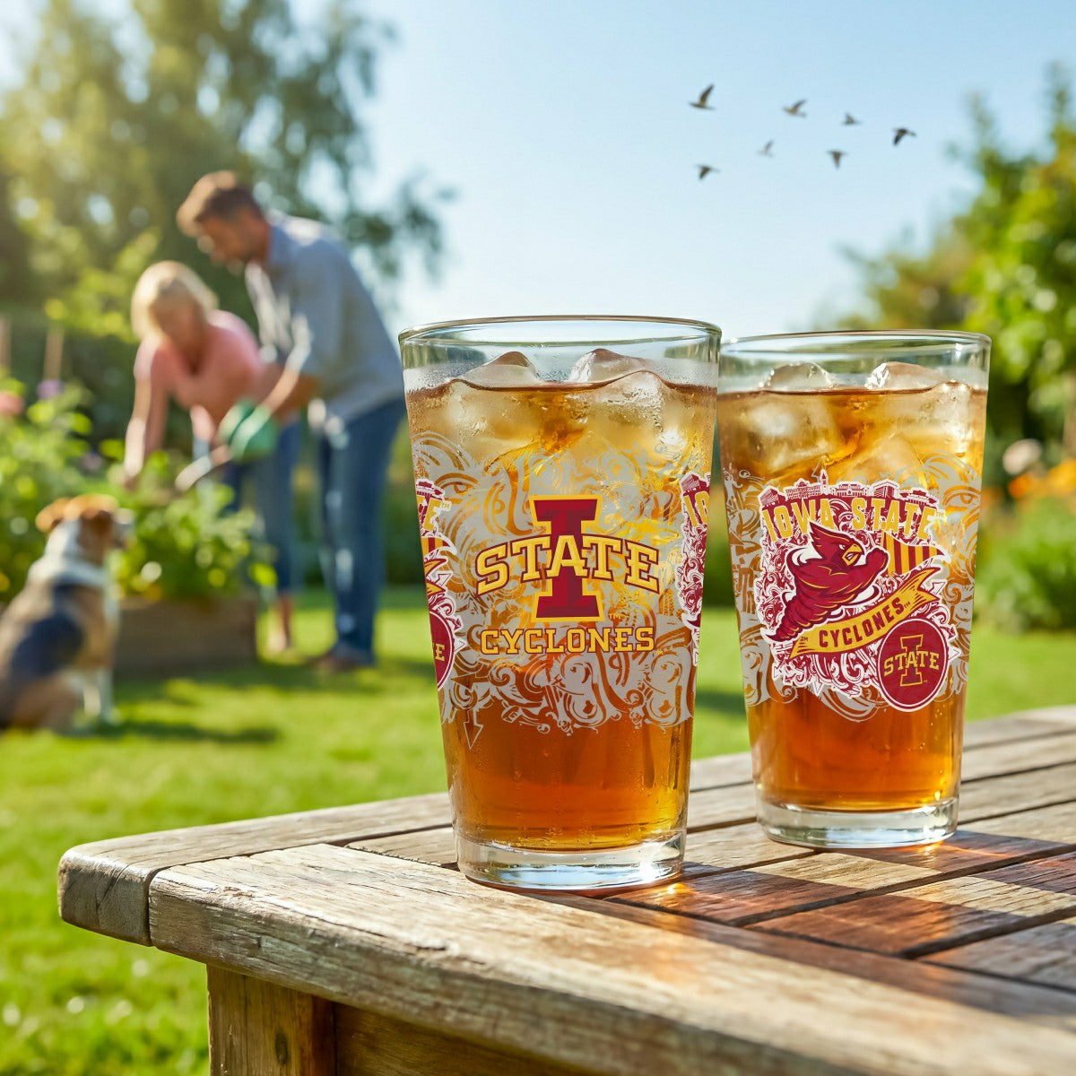 Iowa State University 16oz Glass pint, Set of 2