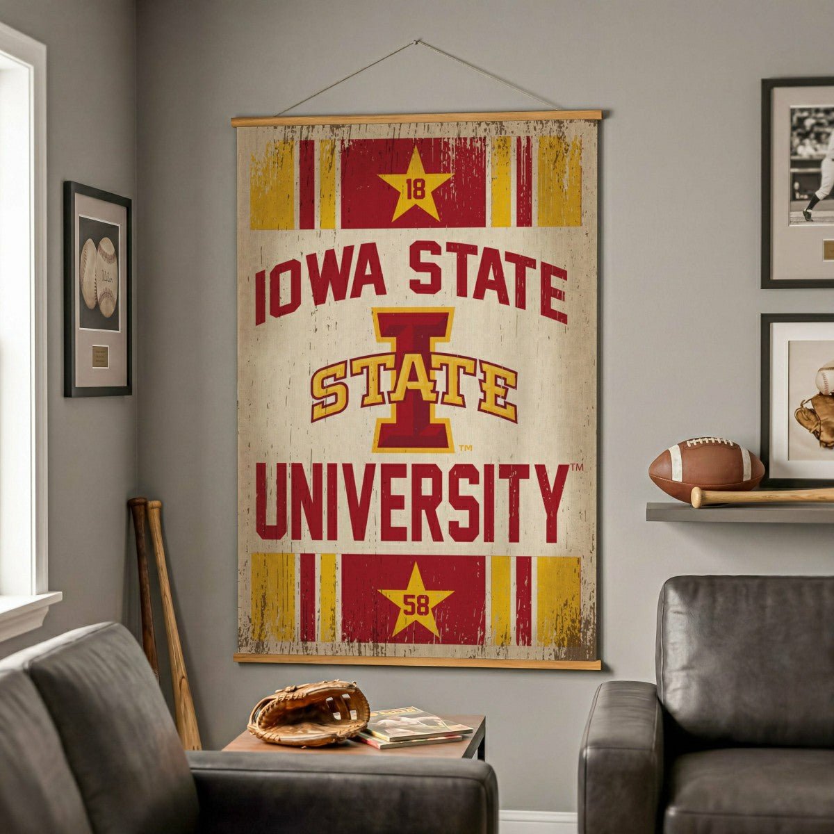 Iowa State University, Canvas Wall Tapestry, Large, 54x36
