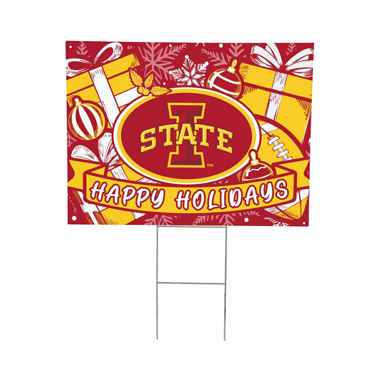 Iowa State University Yard Sign, Holiday