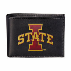 Iowa State University Black Bi-Fold Embroidered Wallet w/ RFID Blockin