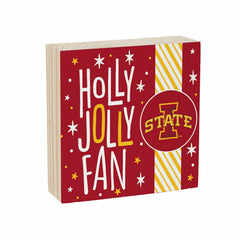 Iowa State University Block, Holiday, 6x6