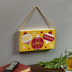 Iowa State University Holiday Wood Wall Sign, 6x11