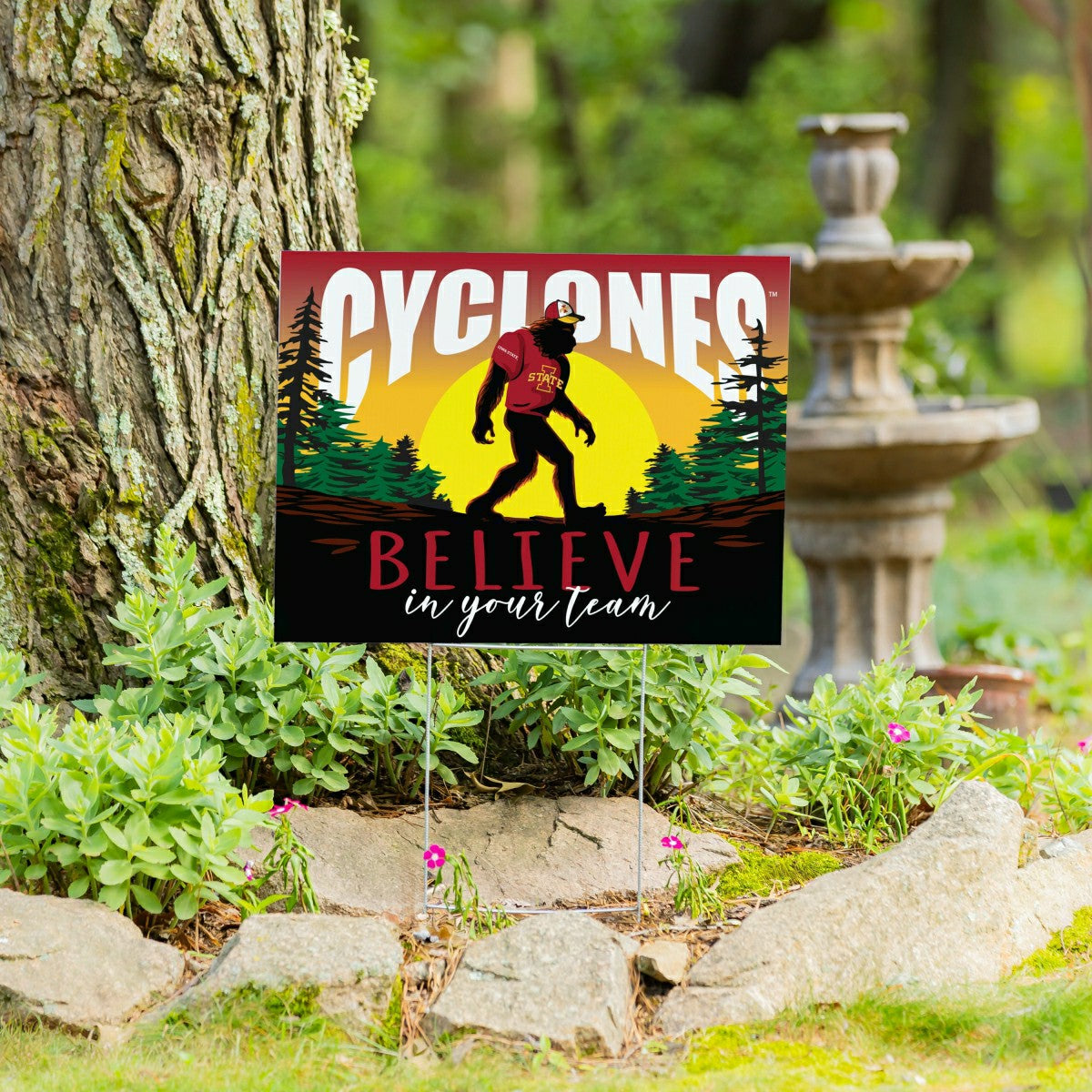 Iowa State University Yard Sign, Bigfoot