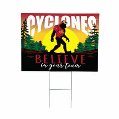 Iowa State University Yard Sign, Bigfoot