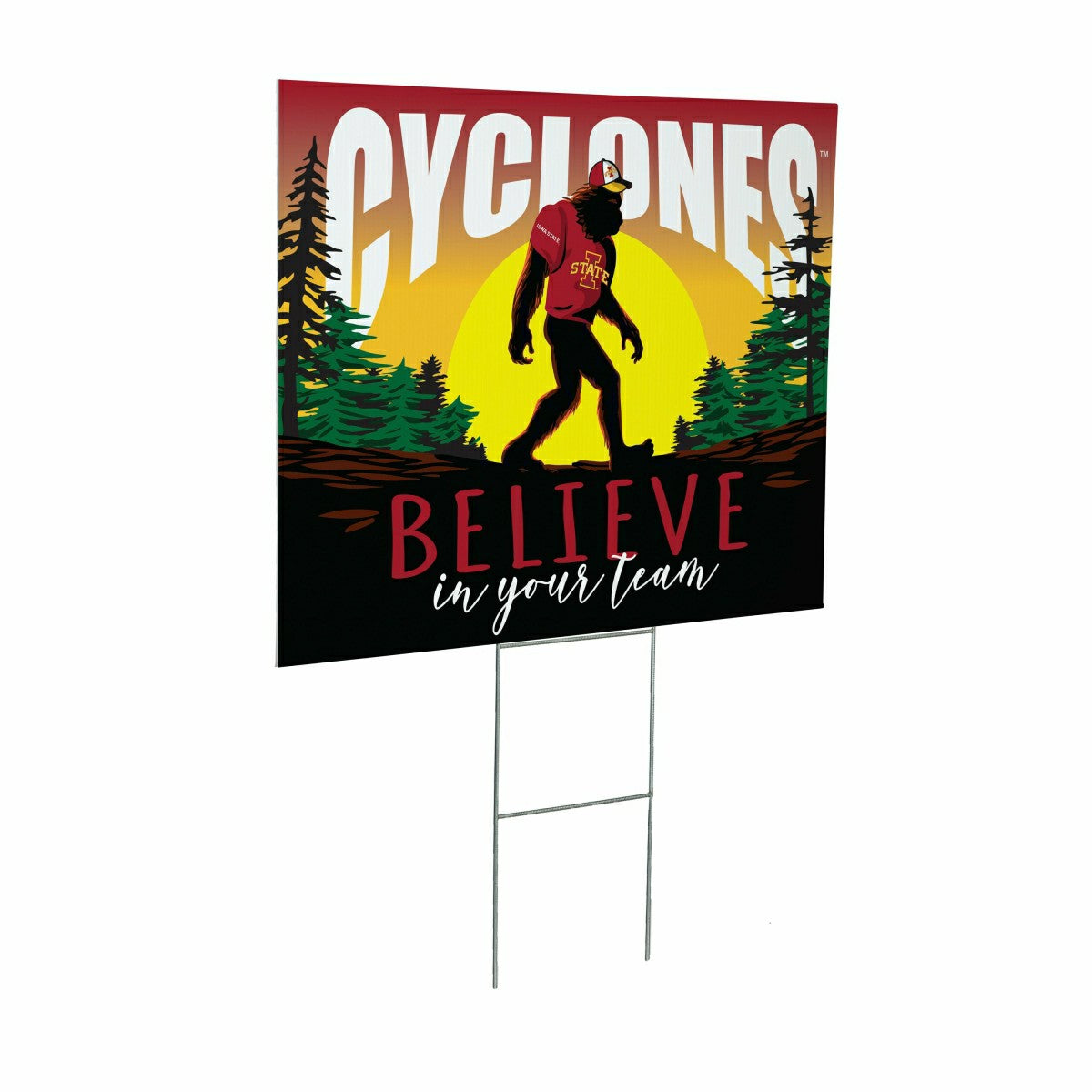 Iowa State University Yard Sign, Bigfoot