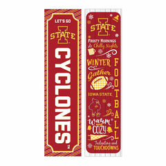46" Double Sided Leaner, Iowa State University, Winter Seasonal