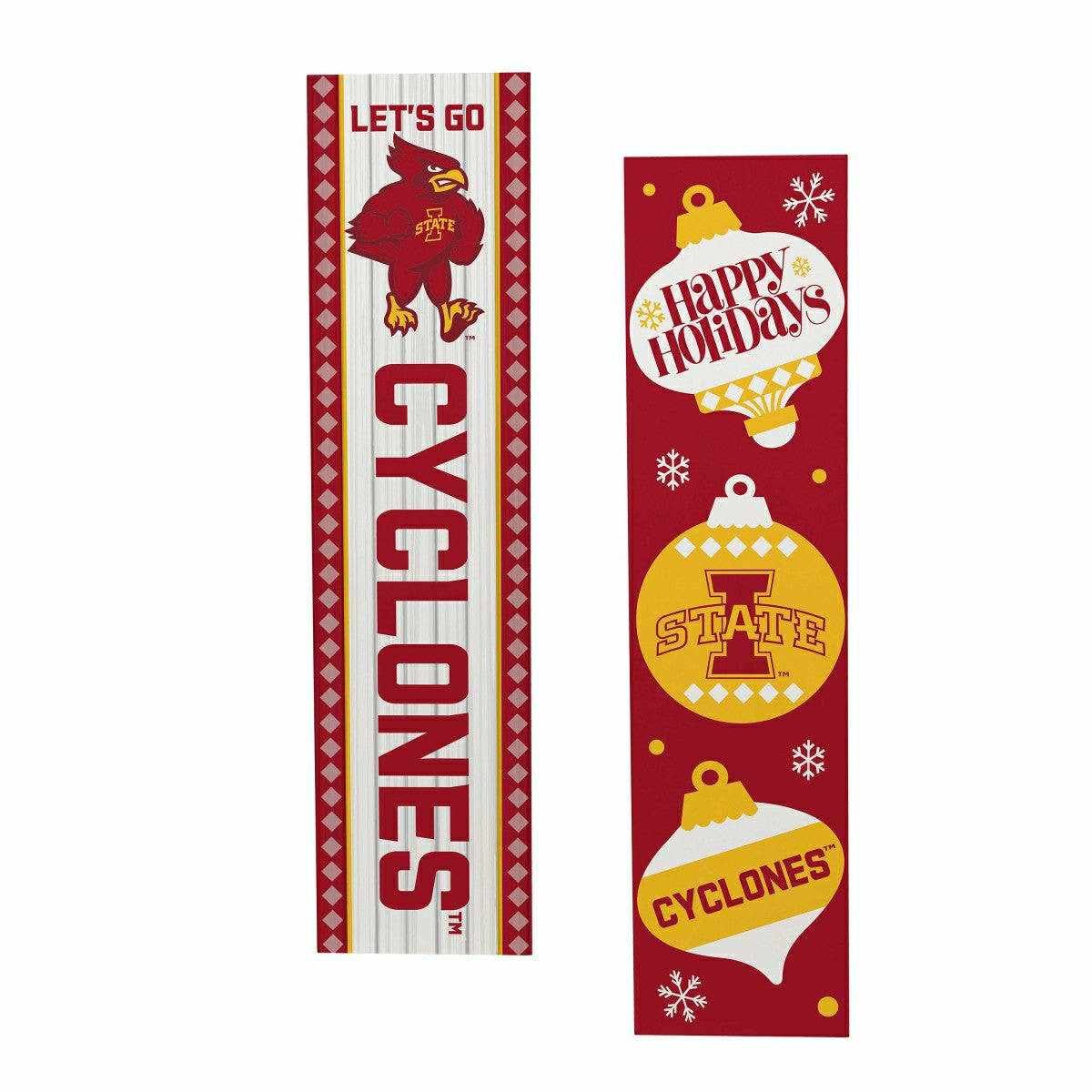 47" Double Sided Leaner, Iowa State University, Christmas
