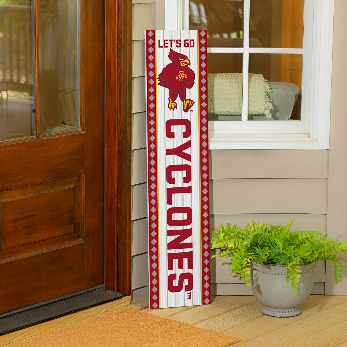 47" Double Sided Leaner, Iowa State University, Christmas