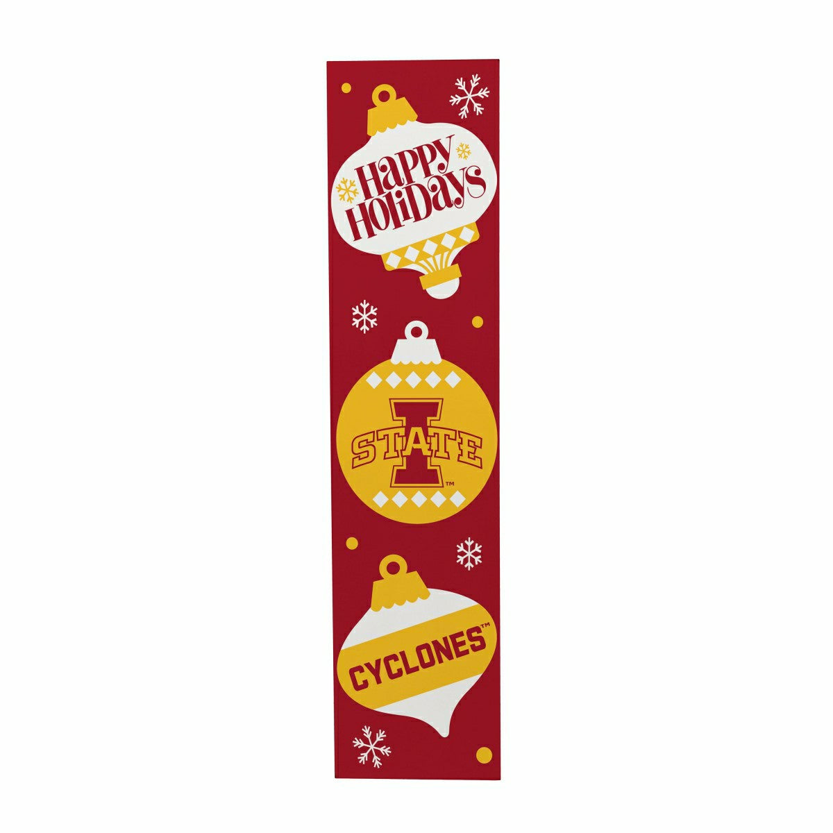 47" Double Sided Leaner, Iowa State University, Christmas
