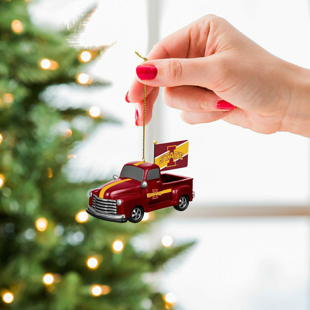 Iowa State University Rally Truck Ornament, Set of 2