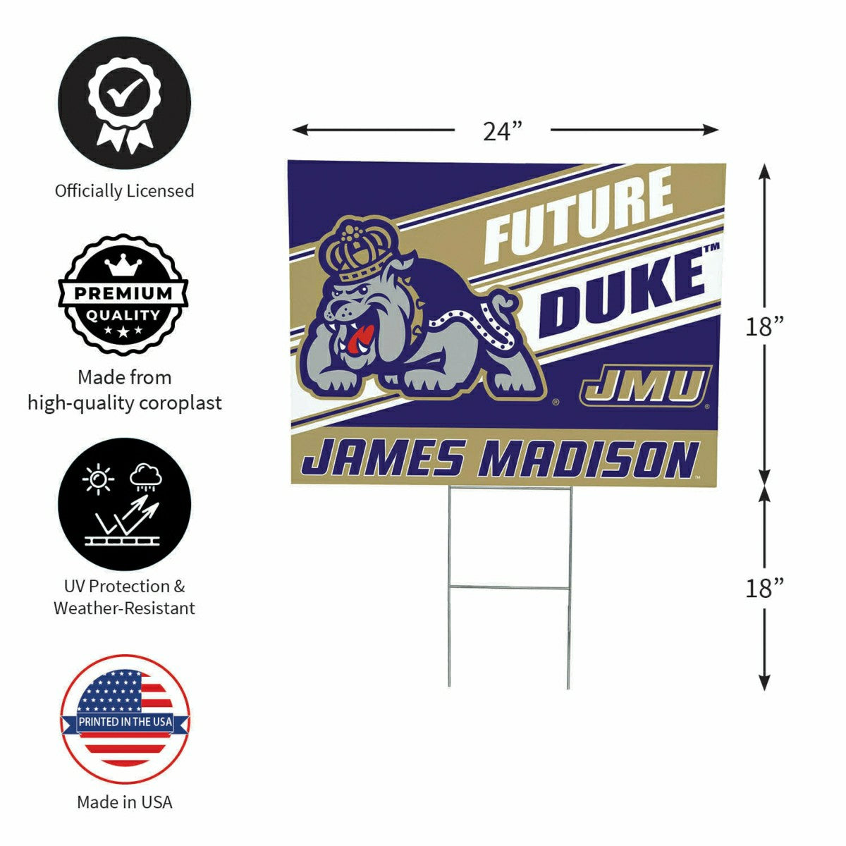 James Madison University Coroplast Yard Sign, Future Student