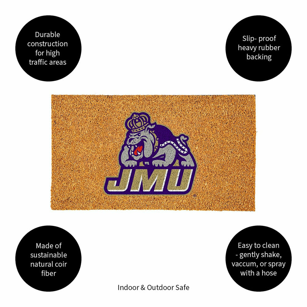 Coir Mat, 16"x28", James Madison University