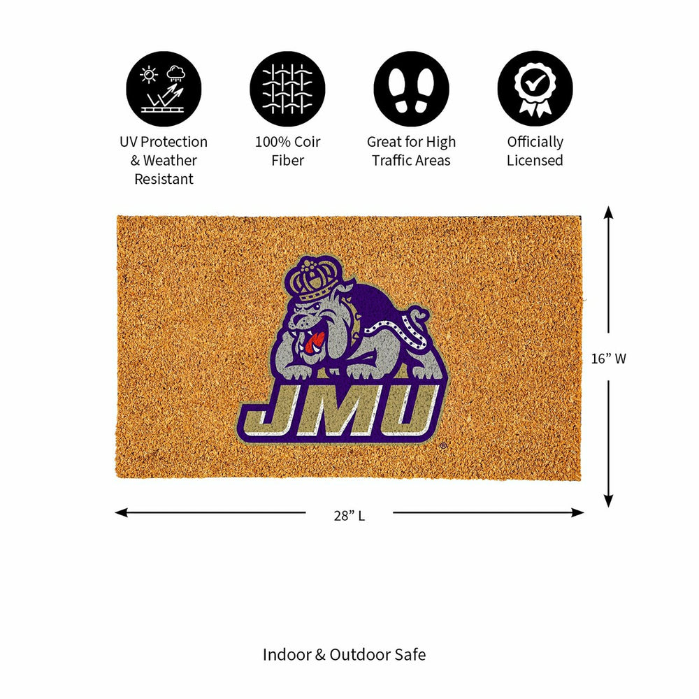 Coir Mat, 16"x28", James Madison University