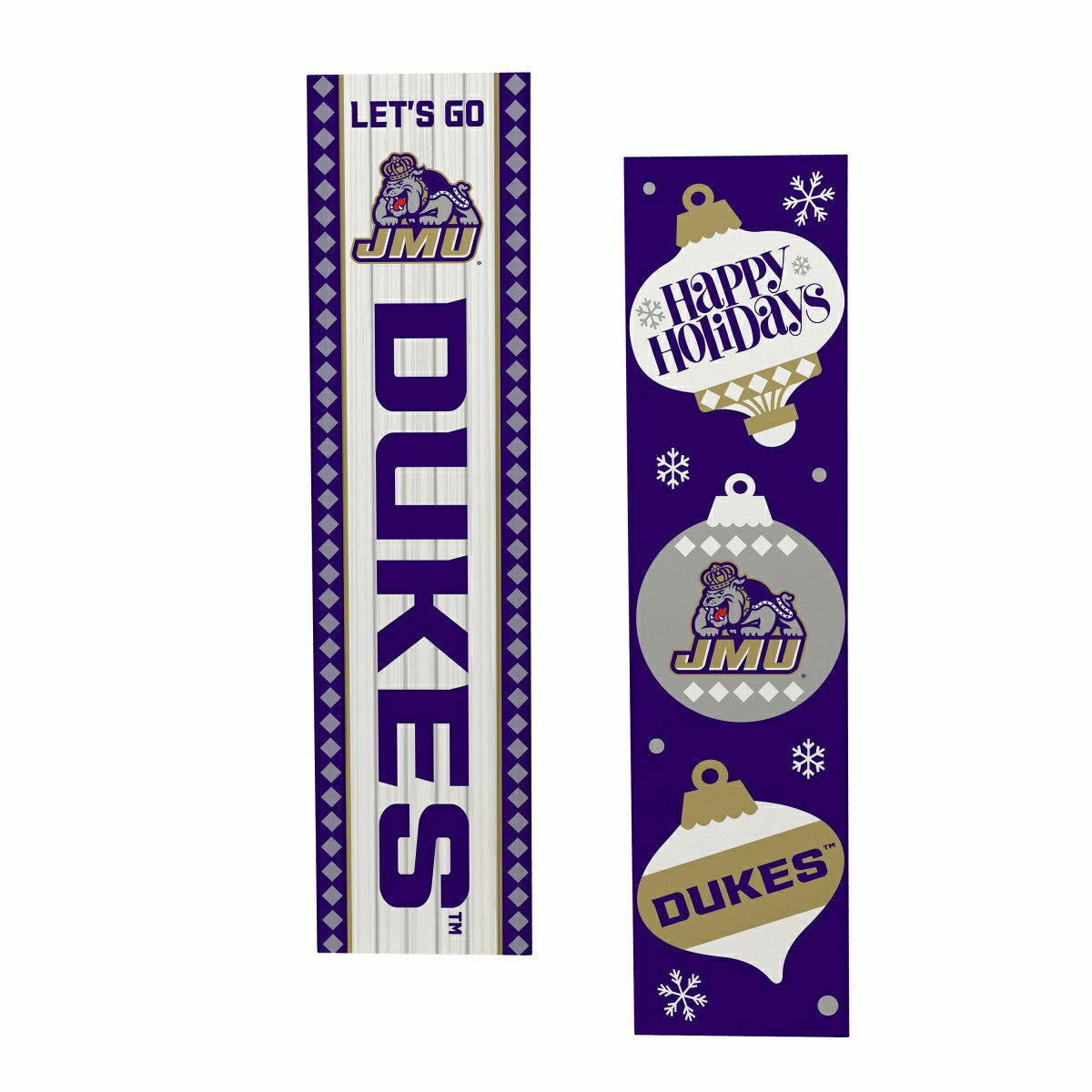 47" Double Sided Leaner, James Madison University, Christmas