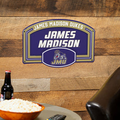 James Madison University USA Embossed Steel Wall Sign, 11" x 17"