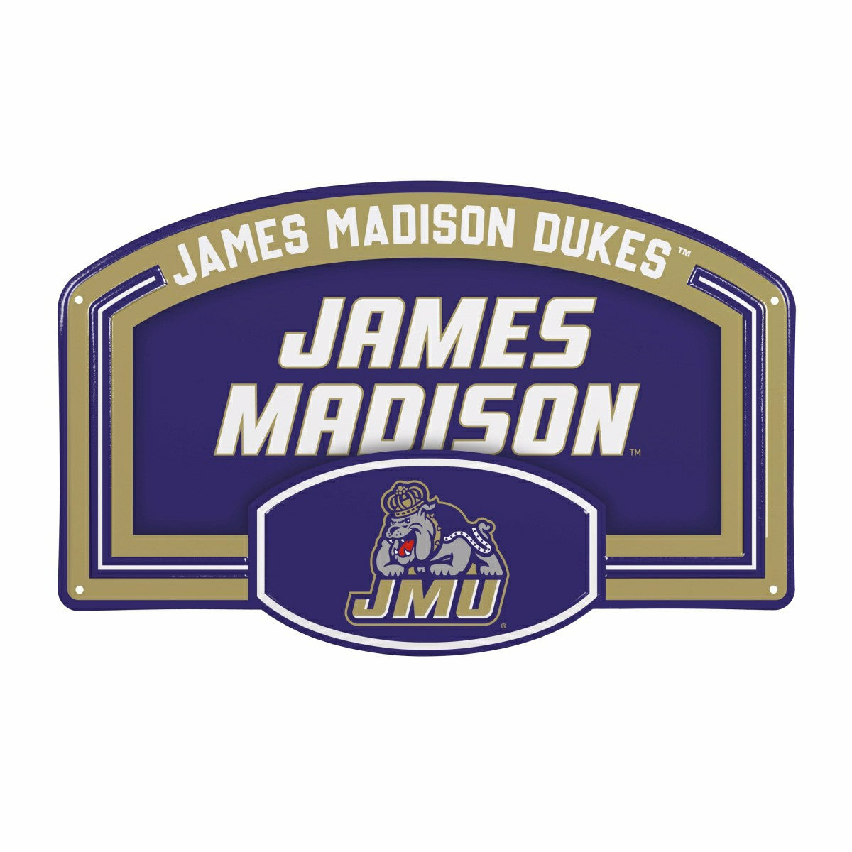 James Madison University USA Embossed Steel Wall Sign, 11" x 17"
