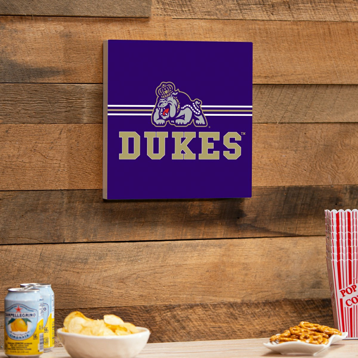 James Madison University Wood Wall Sign, 12x12