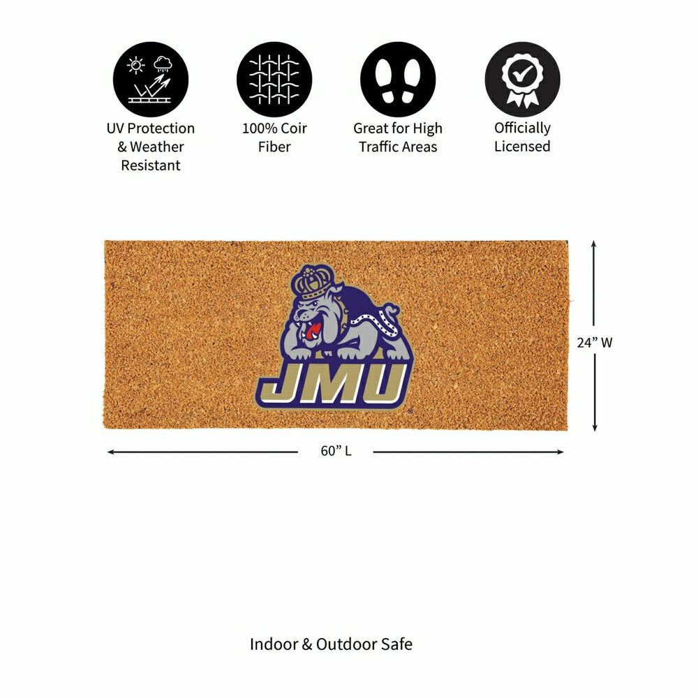 James Madison University Extra Large Full Color Coir Mat, 60"x24"