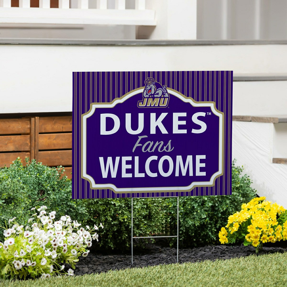 James Madison University Coroplast Yard Sign, "Fans Welcome"