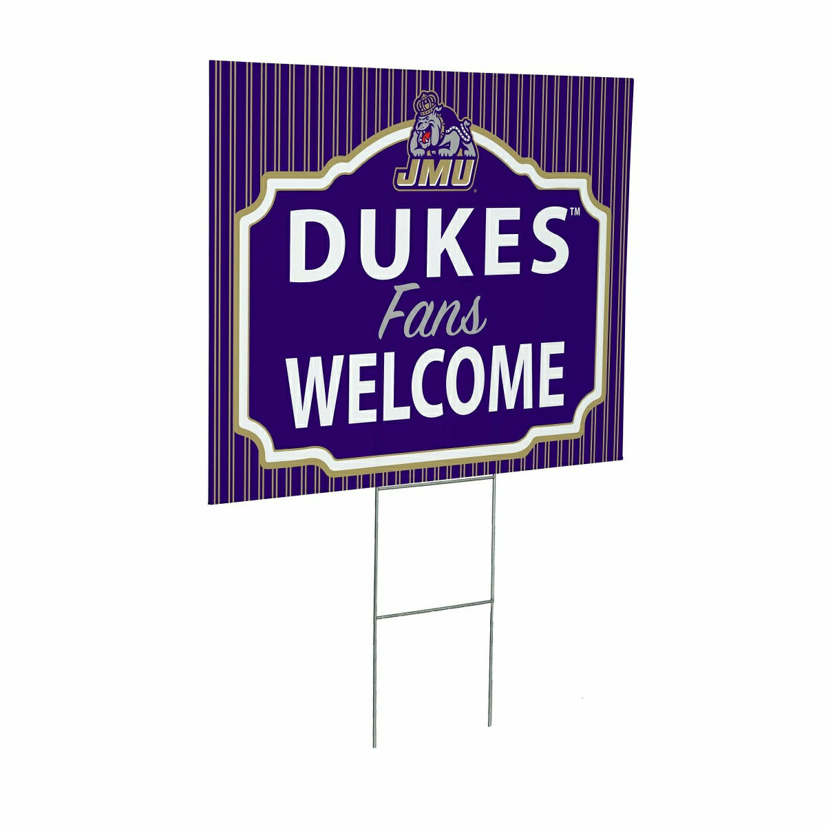 James Madison University Coroplast Yard Sign, "Fans Welcome"