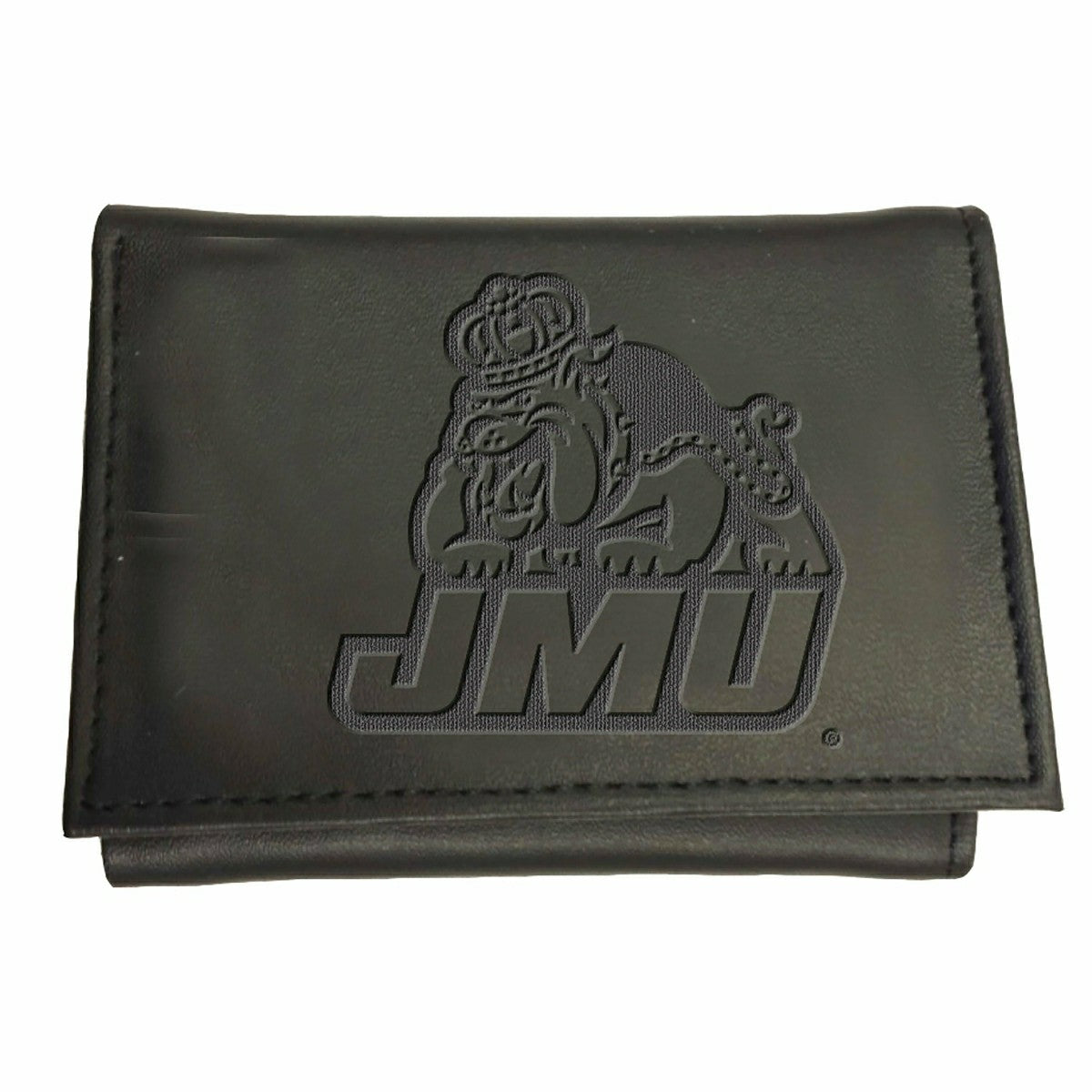 James Madison University, Tri-Fold Wallet, Black