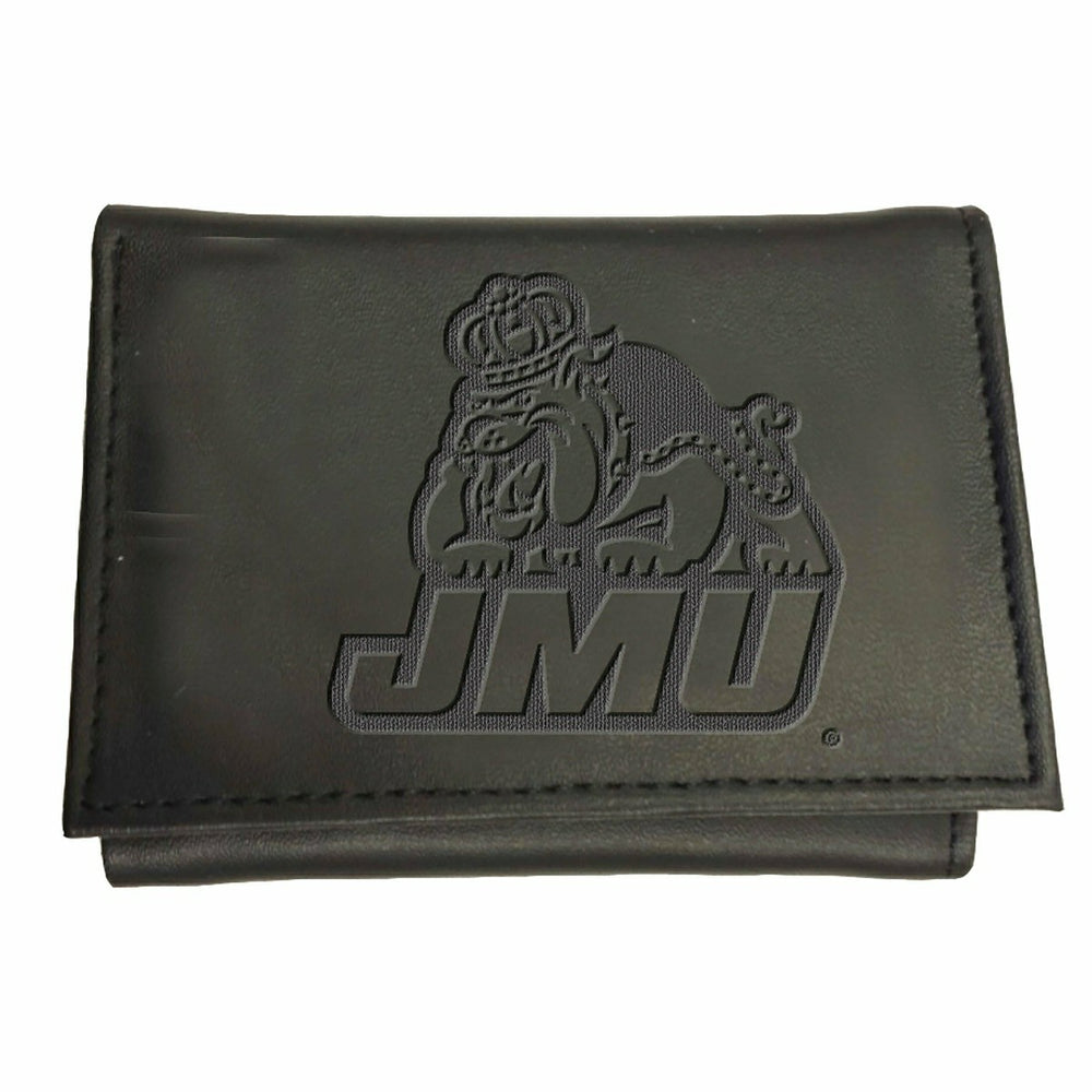 James Madison University, Tri-Fold Wallet, Black