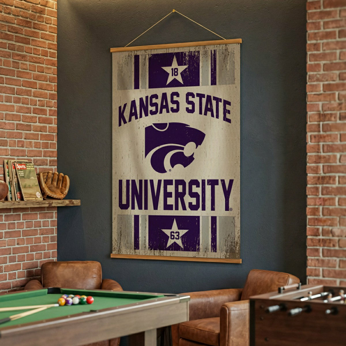 Kansas State University, Canvas Wall Tapestry, Large, 54x36