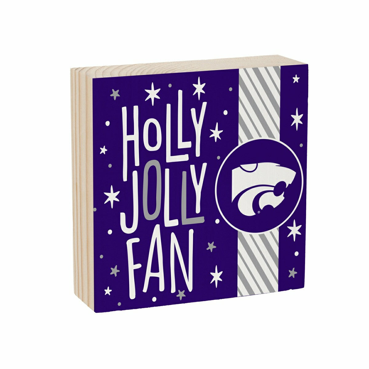 Kansas State University Block, Holiday, 6x6