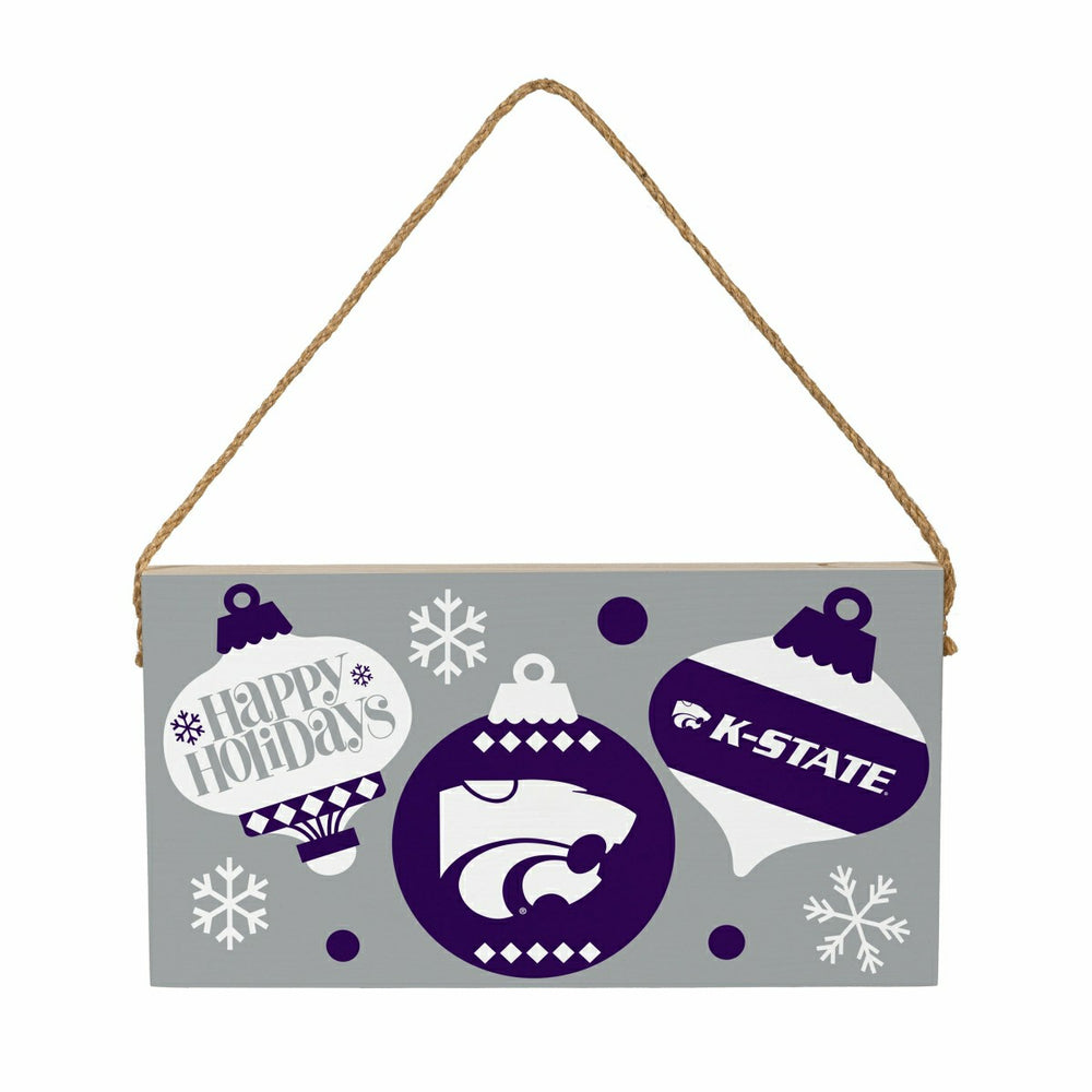 Kansas State University Holiday Wood Wall Sign, 6x11