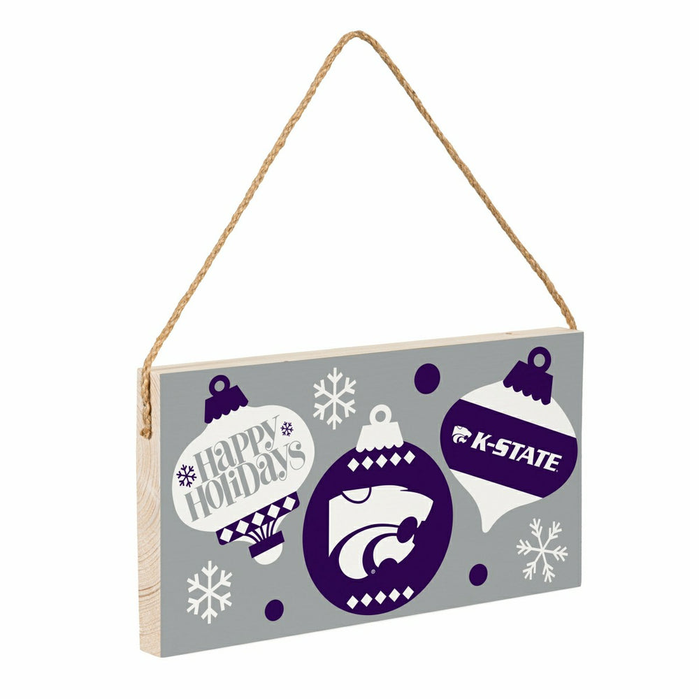 Kansas State University Holiday Wood Wall Sign, 6x11