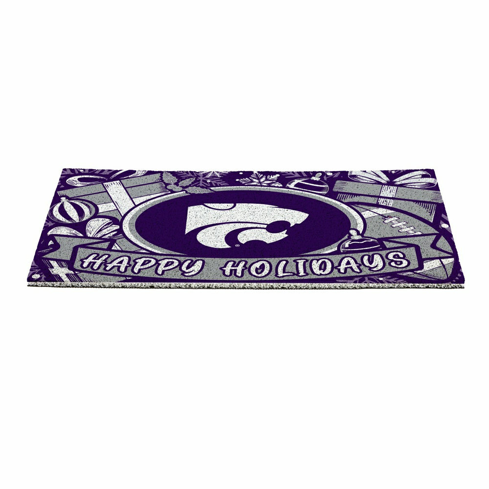 Kansas State University Holiday PVC Mat, 28"x16"