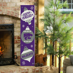 Kansas State University 47" Double Sided Leaner, Christmas