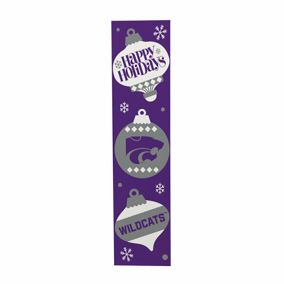 Kansas State University 47" Double Sided Leaner, Christmas