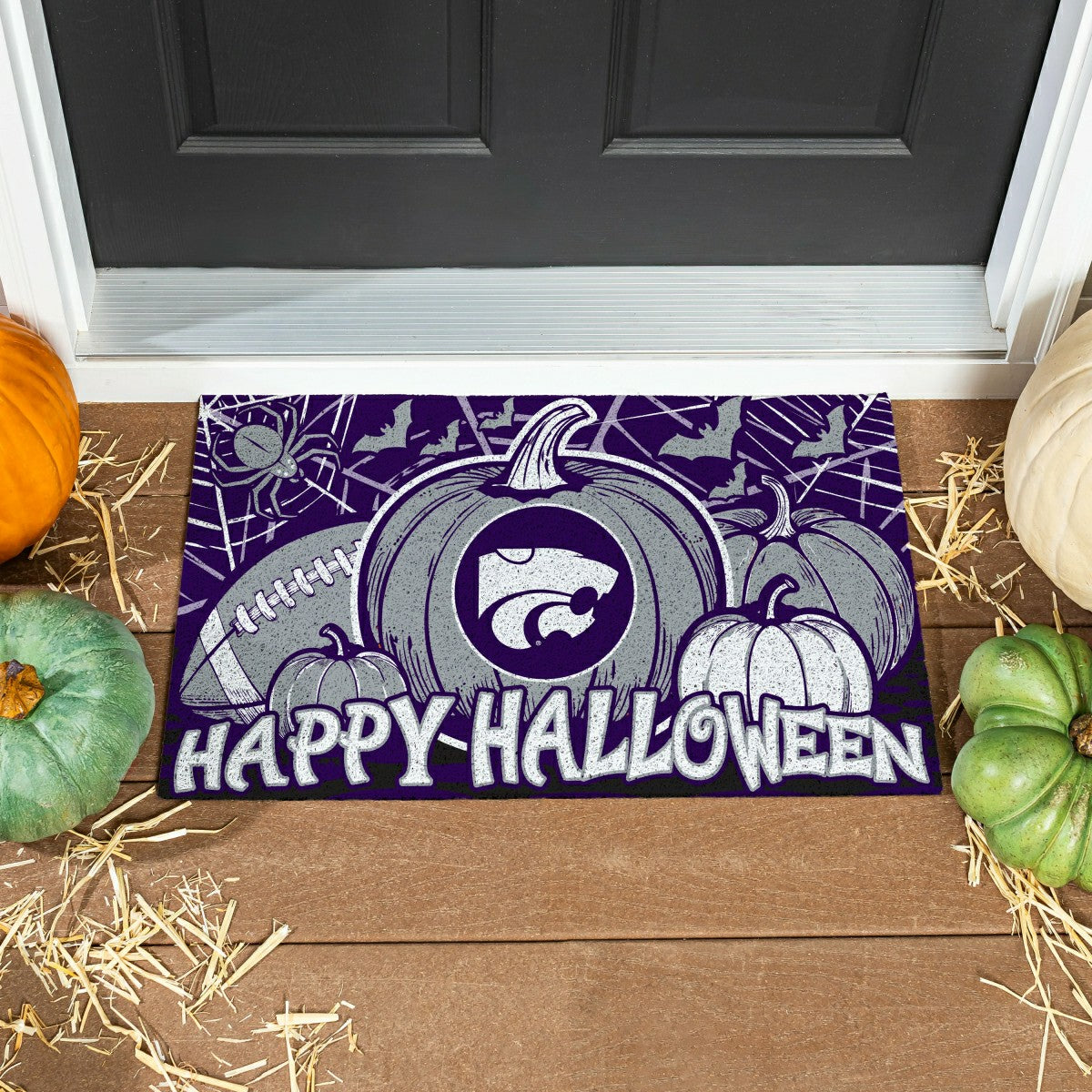 Kansas State University Halloween PVC Mat, 28"x16"