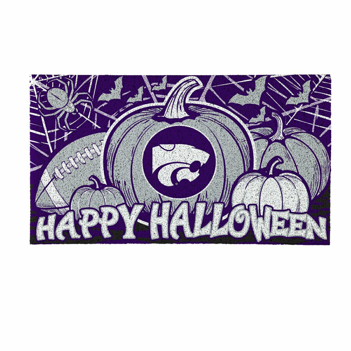 Kansas State University Halloween PVC Mat, 28"x16"